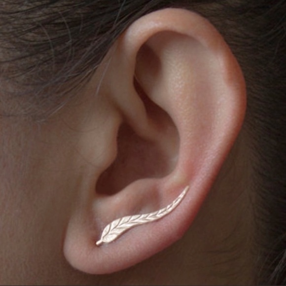 Golden Threads Jewelry - Feather cuff earring